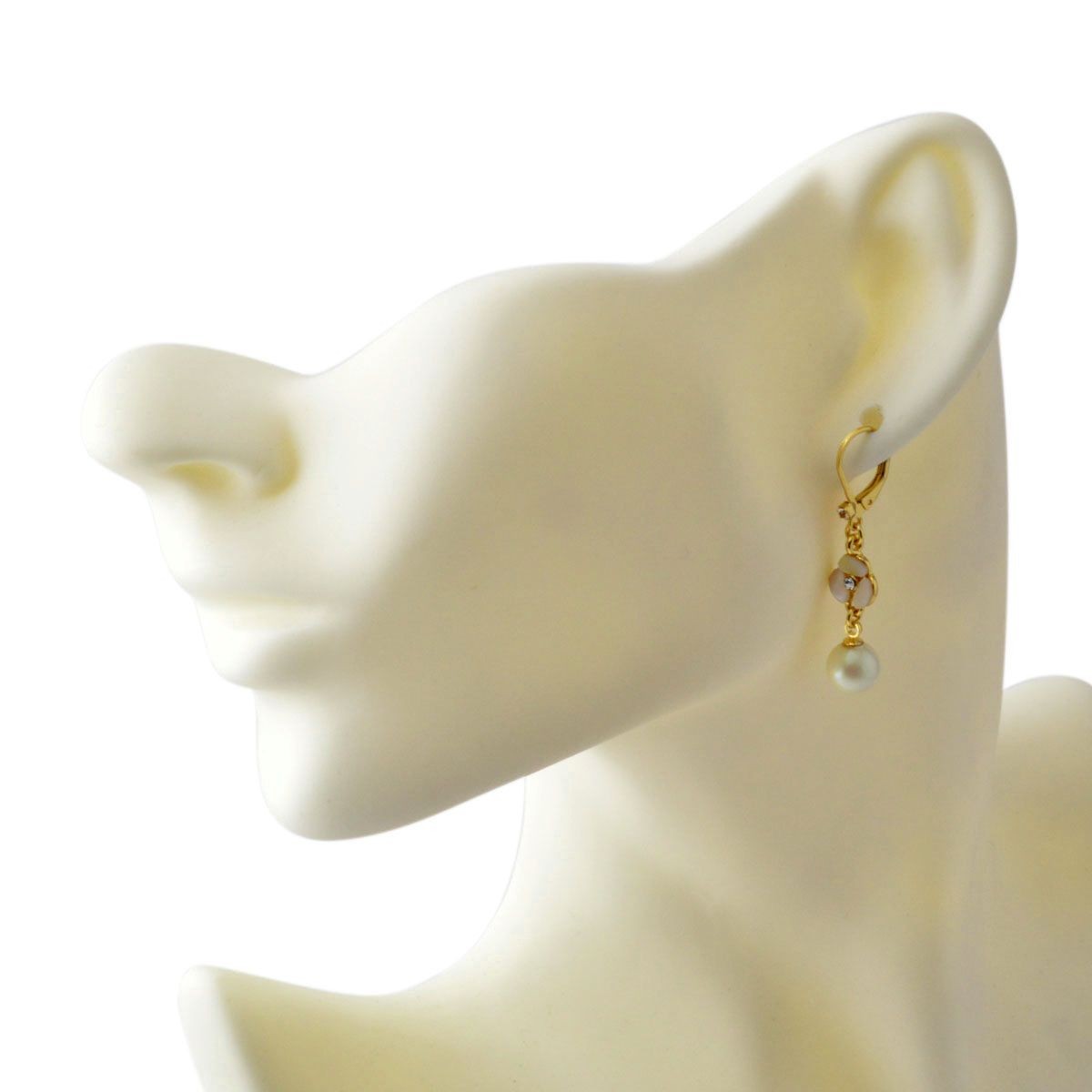 ケイトスペード Kate Spade WBRUC972-143 Cream Multi DISCO PANSY drop leverback earrings パンジーモチーフ&パール ドロップ ピアス