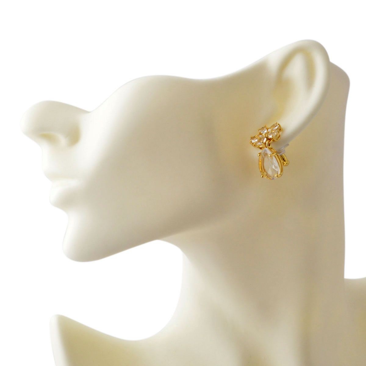 ケイトスペード Kate Spade WBRUD465-921 Clear/Gold MIDNIGHT GARDEN drop earrings フラワーモチーフ クリスタル ドロップ ピアス