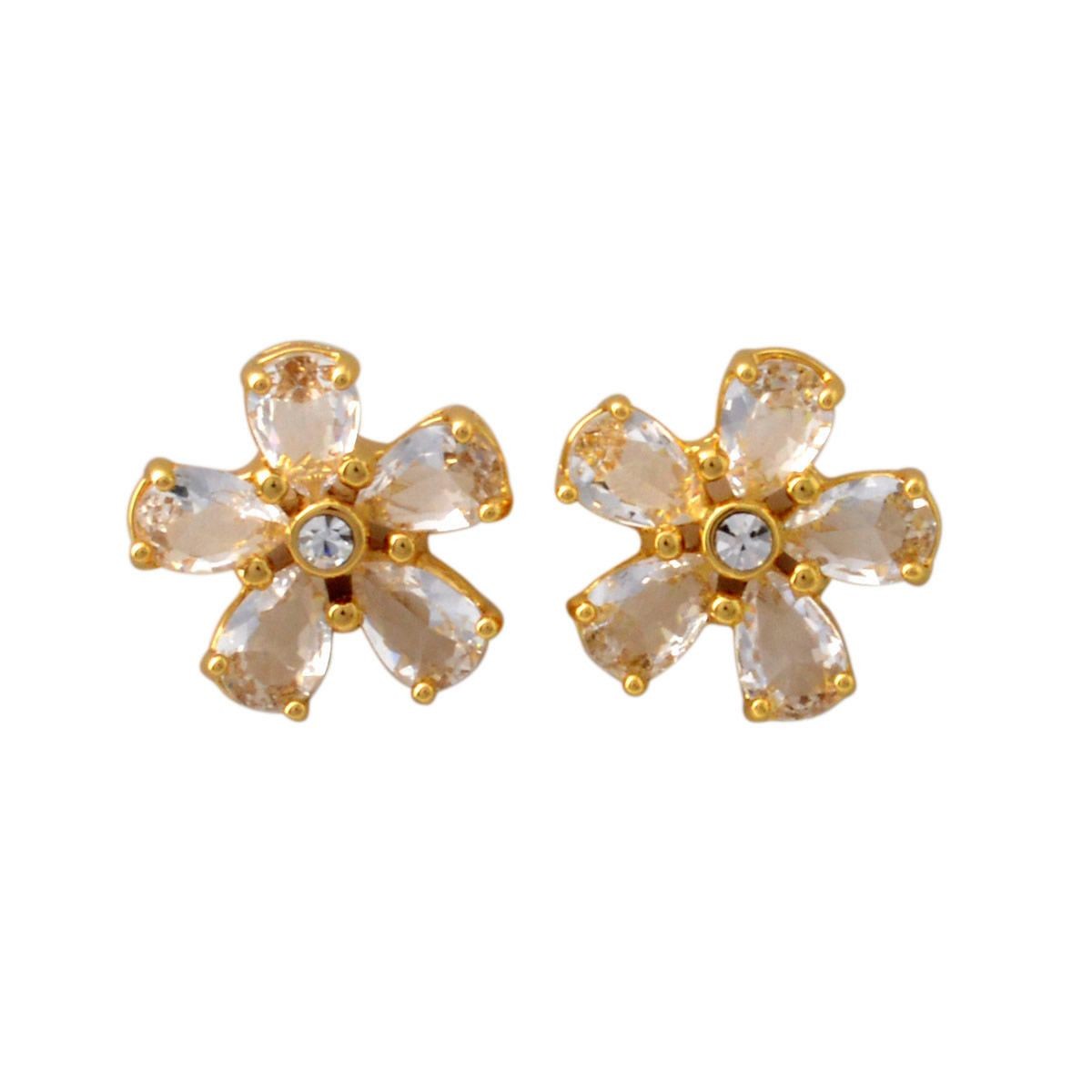 ケイトスペード Kate Spade WBRUD471-921 Clear/Gold MIDNIGHT GARDEN drop studs フラワーモチーフ クリスタル スタッド ピアス