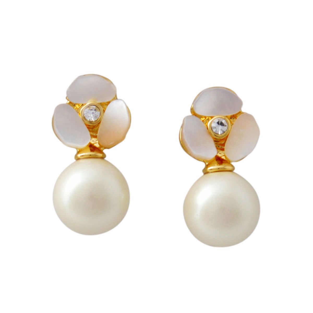ケイトスペード Kate Spade WBRUD515-143 Cream Multi DISCO PANSY pearl drop studs パンジーモチーフ&パール ドロップ スタッド ピアス