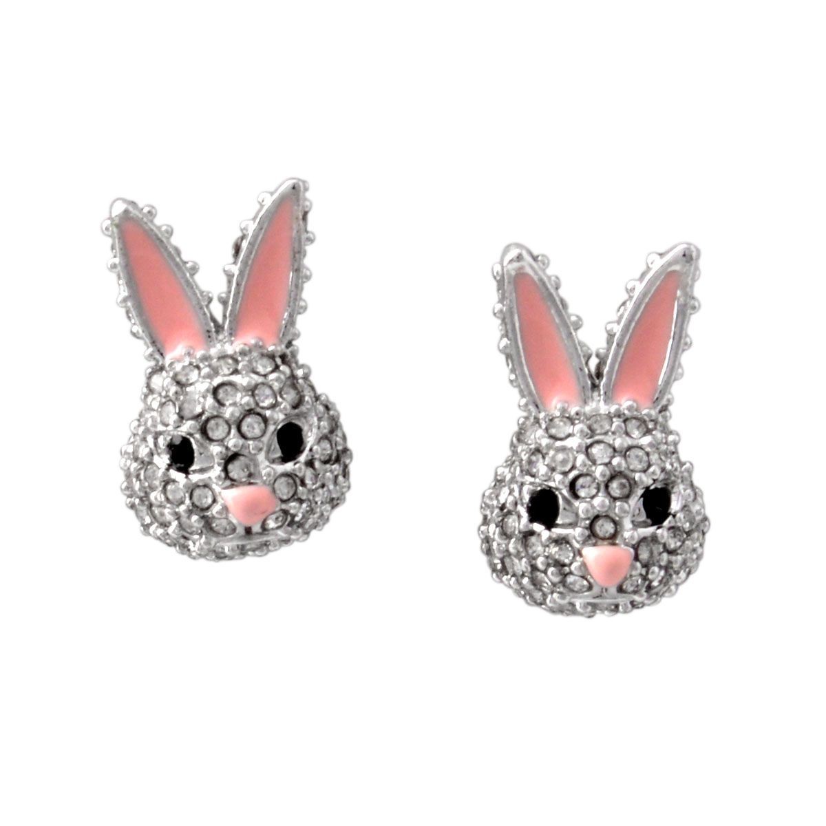 ケイトスペード Kate Spade WBRUD589-922 clear/silver MAKE MAGIC rabbit studs ウサギモチーフ クリスタルパヴェ スタッド ピアス