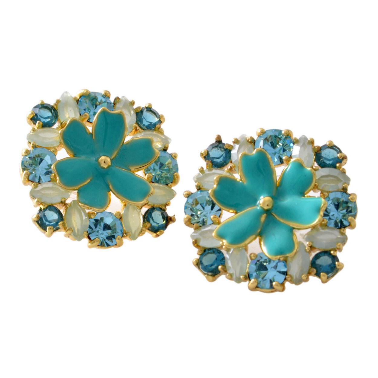 ケイトスペード Kate Spade WBRUE322-460 Blue Multi フラワーモチーフ スタッド ピアス Here Comes The Sun Statement Studs