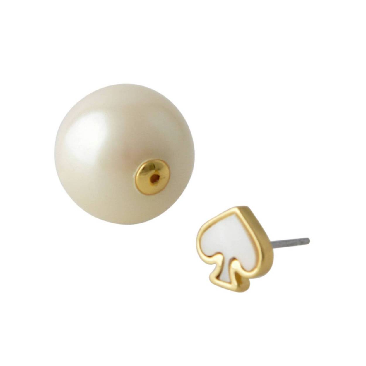 ケイトスペード Kate Spade WBRUD617-143 Cream Multi スペード型 パール リバーシブル 2WAY ピアス Signature Spade Reversible Earrings