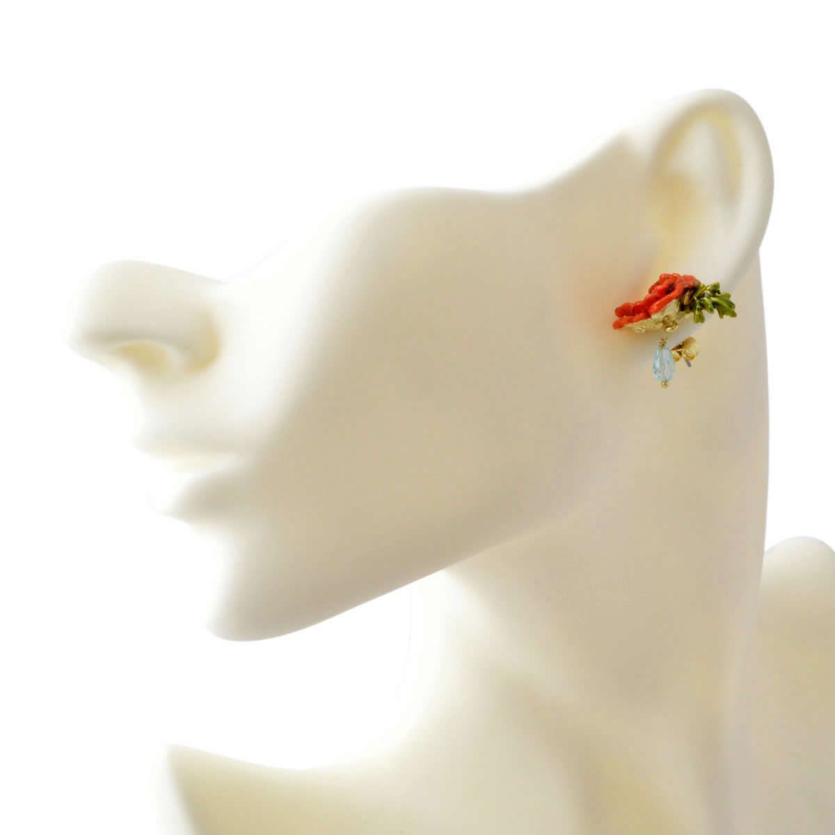 レネレイド Les Nereides ADFS102T/1 フラワーモチーフ スタッド ピアス FLORAISONS SAUVAGES
