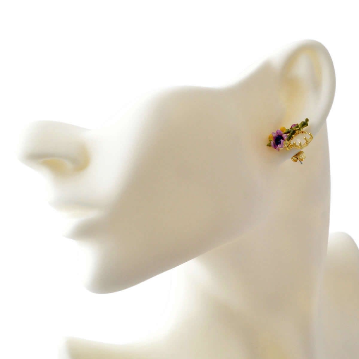 レネレイド Les Nereides ADFS103T/1 フラワーモチーフ スタッド ピアス FLORAISONS SAUVAGES