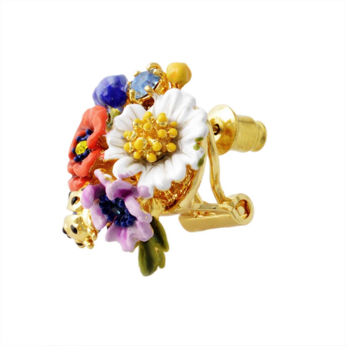 レネレイド Les Nereides ADFS107T/1 ブーケモチーフ フラワー スタッド＆クリップ ピアス FLORAISONS SAUVAGES