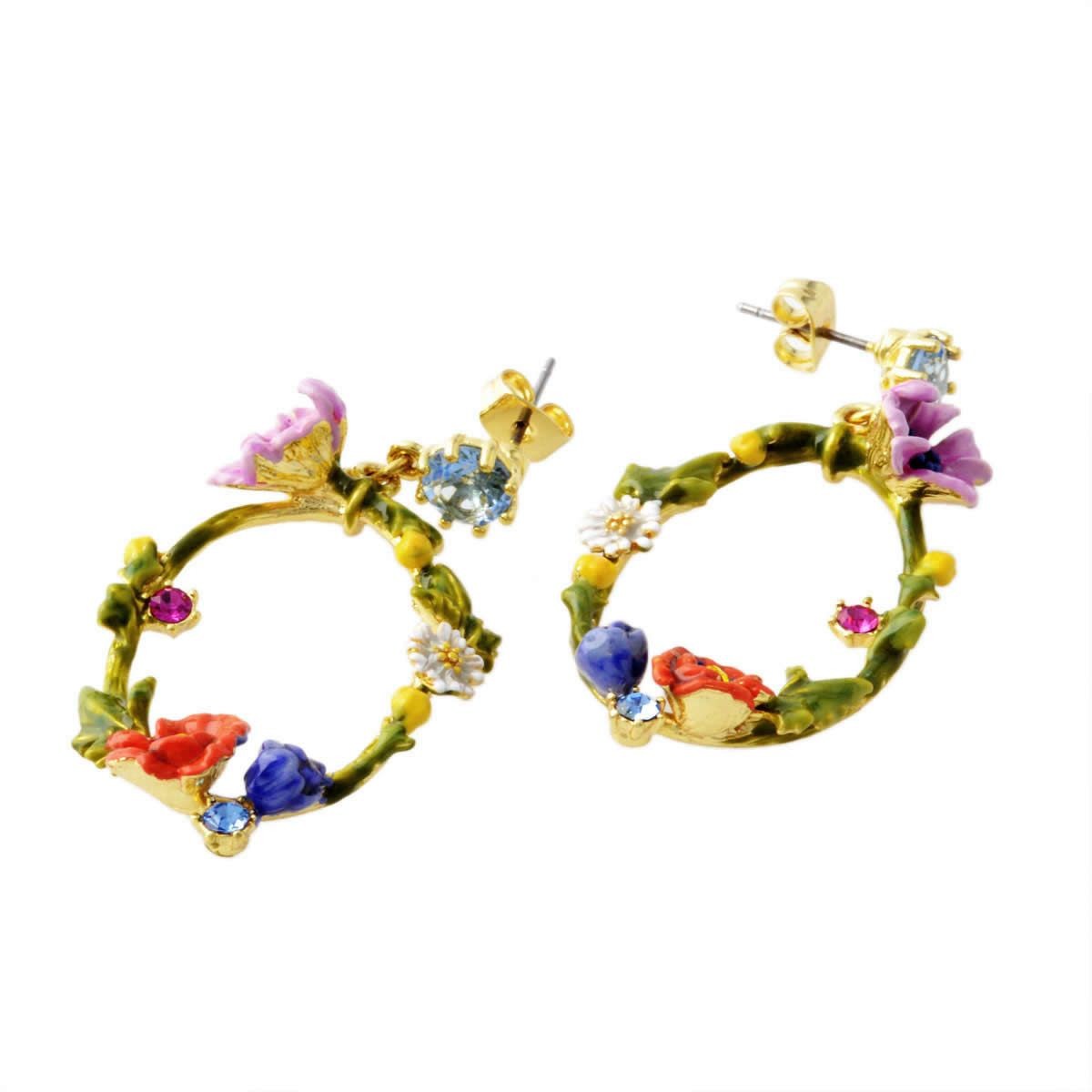 レネレイド Les Nereides ADFS109T/1 花輪モチーフ フラワー ピアス FLORAISONS SAUVAGES