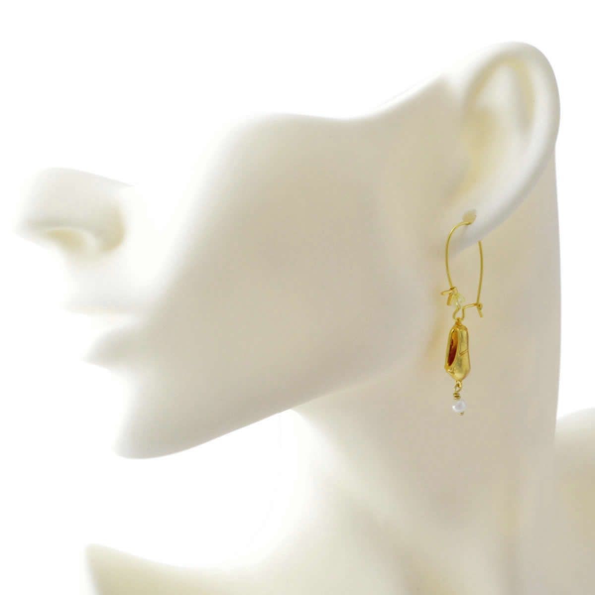 レネレイド Les Nereides AEDD110H/2 バレリーナシューズモチーフ フック ピアス PAS DE DEUX