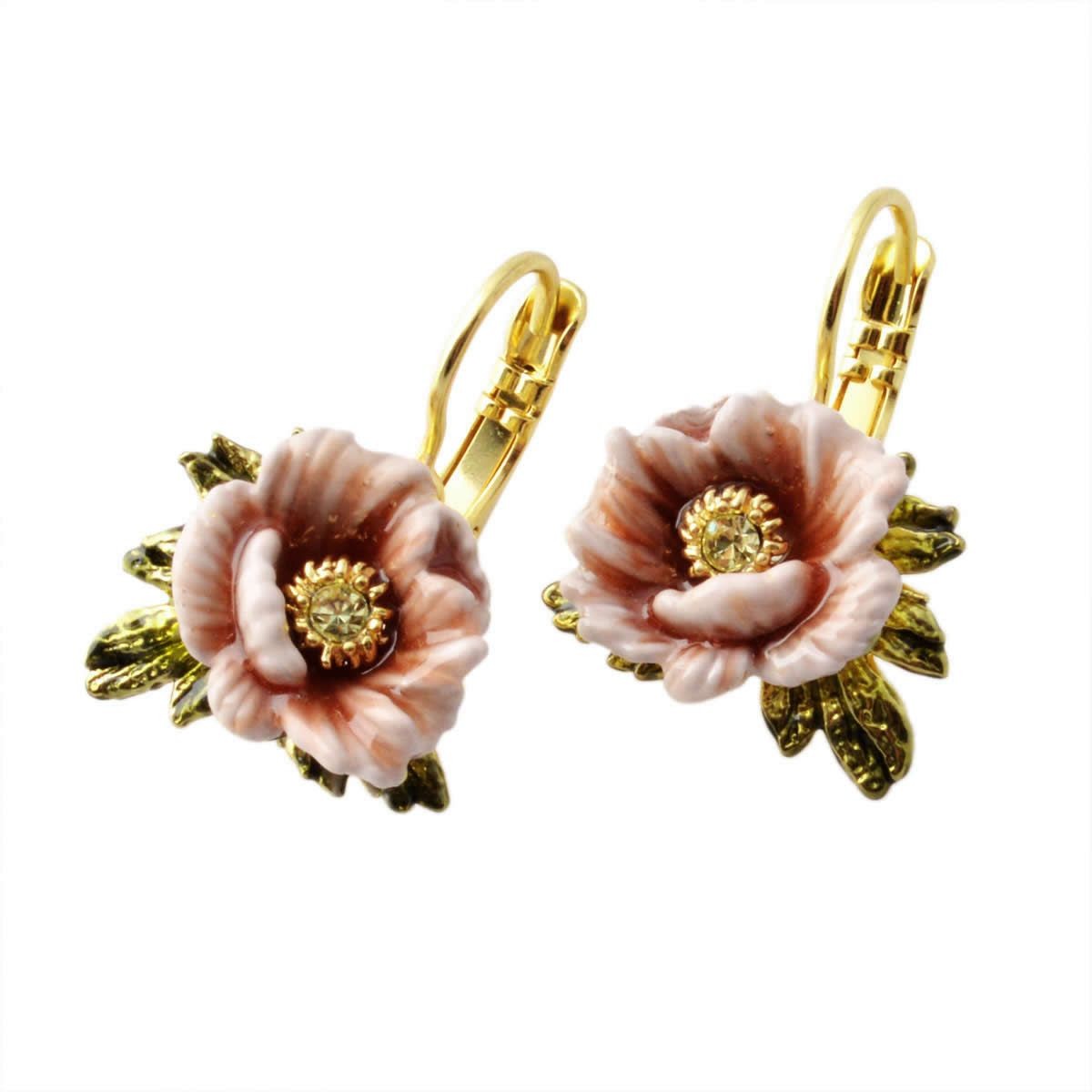 レネレイド Les Nereides AEJH111D/1 フラワーモチーフ フック ピアス JARDIN DHIVER