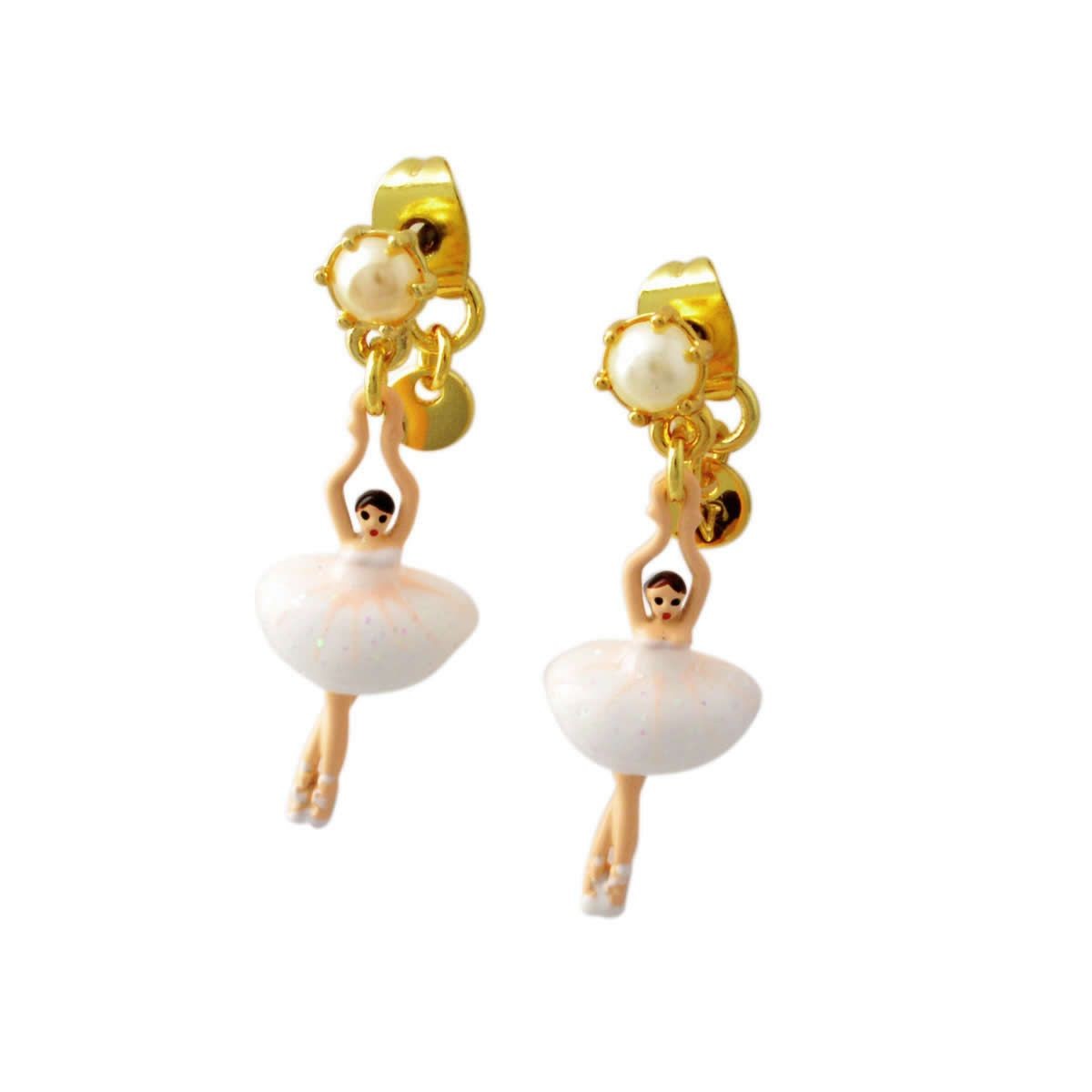 レネレイド Les Nereides AEMDD101T/1 バレリーナモチーフ パドゥドゥ ミニ スタッド ピアス MINI PAS DE DEUX