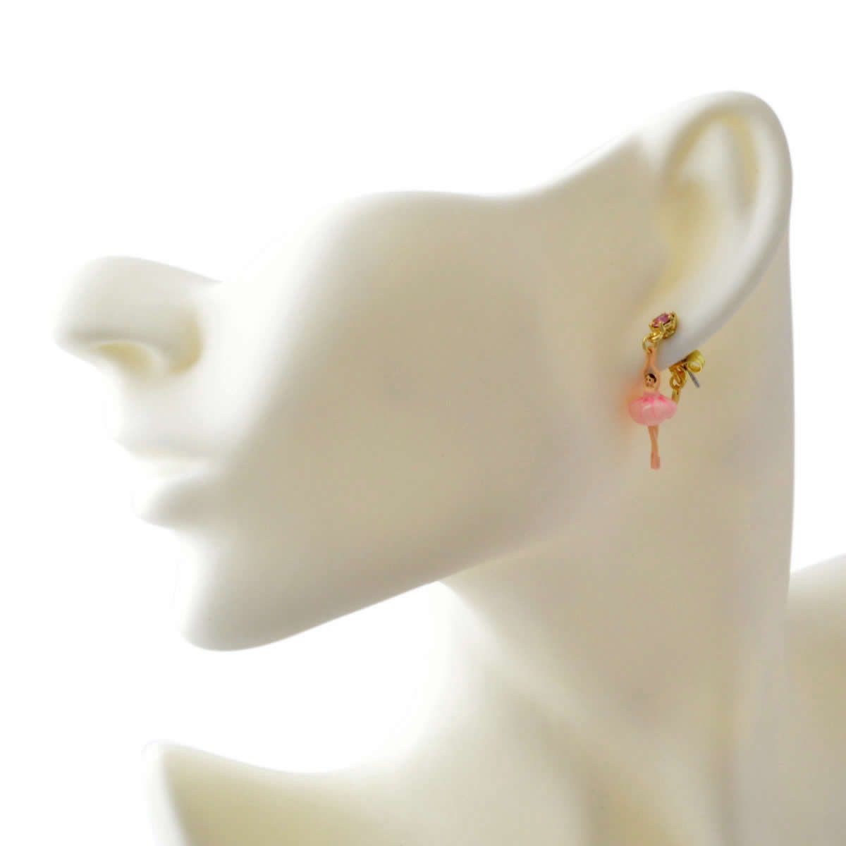 レネレイド Les Nereides AEMDD101T/2 バレリーナモチーフ パドゥドゥ ミニ スタッド ピアス MINI PAS DE DEUX
