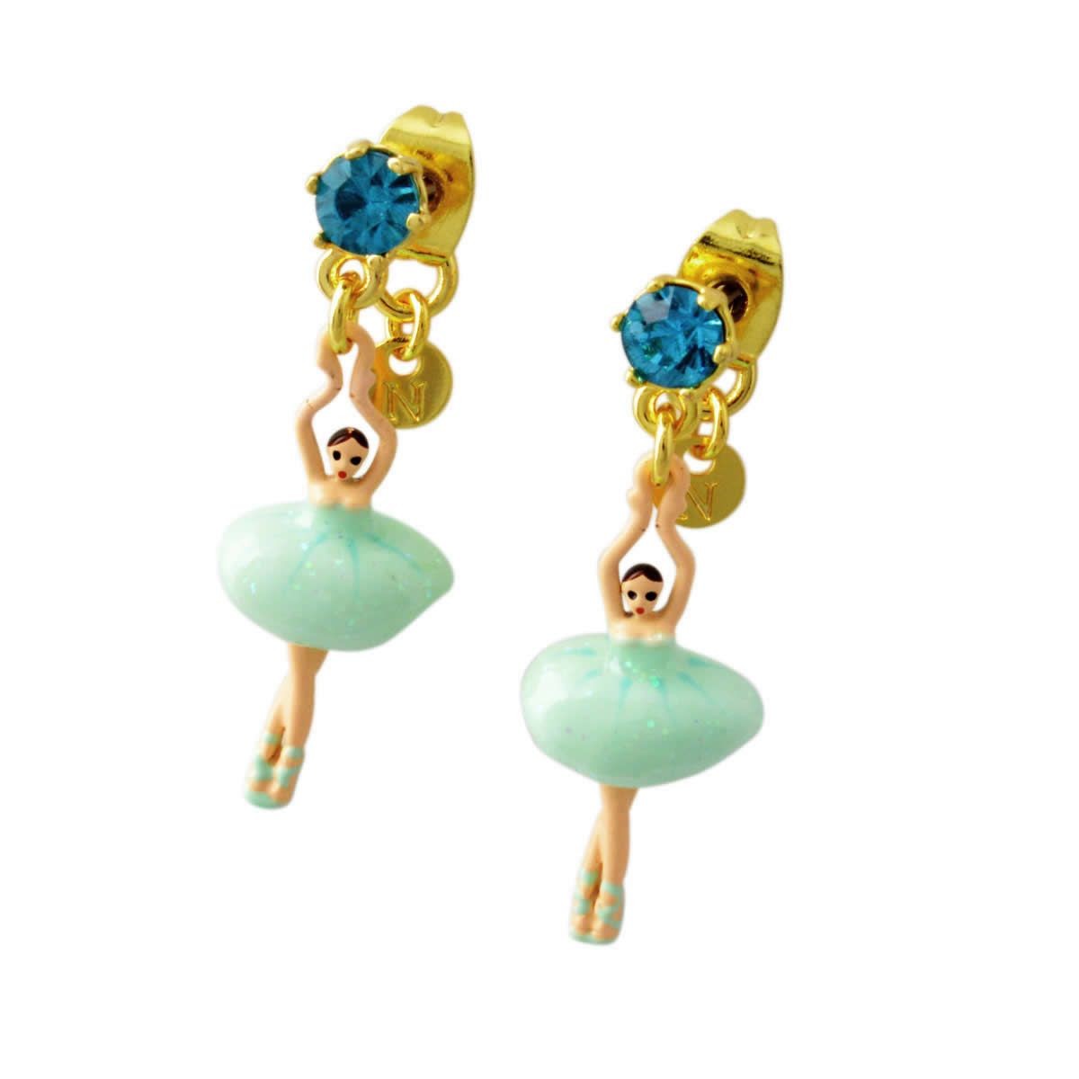 レネレイド Les Nereides AEMDD101T/3 バレリーナモチーフ パドゥドゥ ミニ スタッド ピアス MINI PAS DE DEUX