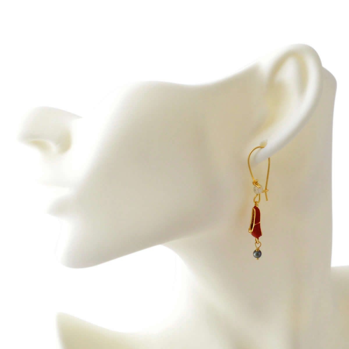 レネレイド Les Nereides RDD110H/3 バレリーナシューズモチーフ フック ピアス PAS DE DEUX