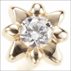 マレア リッチ  K10 シンプルダイヤピアス　ゴールド×ダイヤモンド 10KJ-10