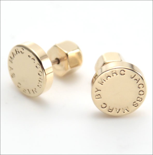 マークバイマークジェイコブス Logo Disc Studs ロゴ ディスク ピアス M3PE521 711  80096 ORO