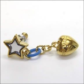 マークバイマークジェイコブス STAR AND PUFFY HEART EARRING スター＆ハートモチーフ ピアス M0004277-067 SILVER MIRROR