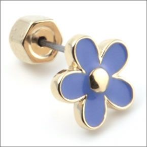 マークバイマークジェイコブス M0005901-432 CONCH BLUE Enamel Daisy Studs デイジーモチーフ エナメル ピアス