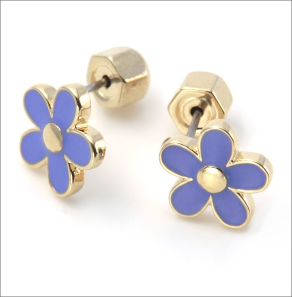 マークバイマークジェイコブス M0005901-432 CONCH BLUE Enamel Daisy Studs デイジーモチーフ エナメル ピアス