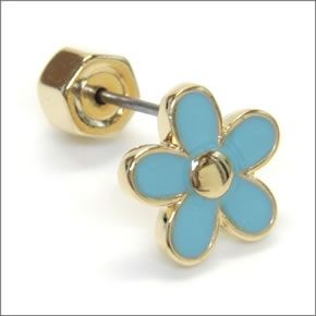 マークバイマークジェイコブス M0005901-498 SEA AQUA Enamel Daisy Studs デイジーモチーフ エナメル ピアス
