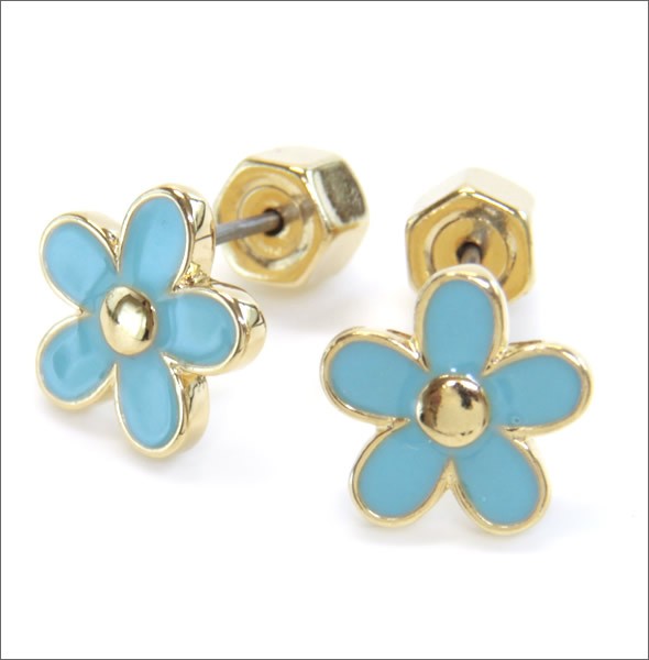 マークバイマークジェイコブス M0005901-498 SEA AQUA Enamel Daisy Studs デイジーモチーフ エナメル ピアス