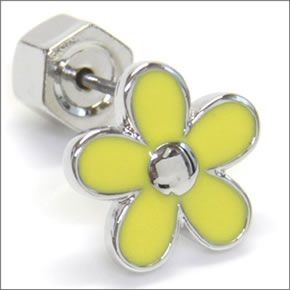 マークバイマークジェイコブス M0005901-734 DISCO YELLOW Enamel Daisy Studs デイジーモチーフ エナメル ピアス