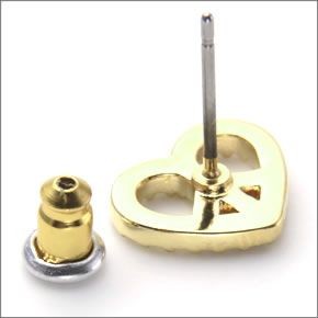 マークバイマークジェイコブス M0005844-986 CRYSTAL/ORO Peace & Love Studs ハート型ピースマーク  ラインストーン ピアス