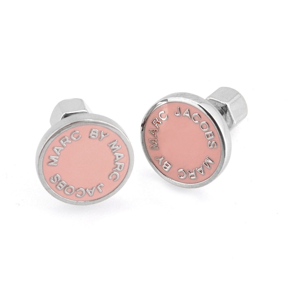 マークバイマークジェイコブス MARC BY MARC JACOBS M0003558-682 BLUSH Logo Disc-O Eenamel Logo Disc Studs エナメル ロゴ ディスク ピアス