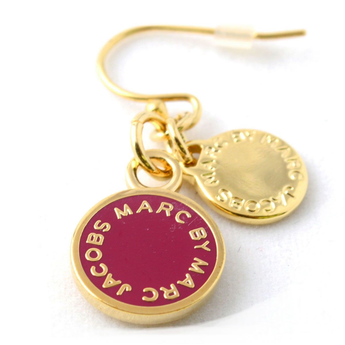 マークバイマークジェイコブス MARC BY MARC JACOBS M0003557-607 GARNET クラシックマーク エナメル ロゴ ディスク ピアス Classic Marc Enamel Discs Earrings