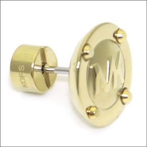 マイケルコース Logo Button Gold-Tone Earrings スタッズ ロゴ ボタン ピアス MKJ1666710