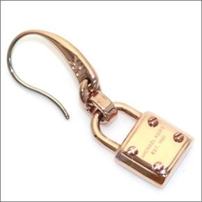 マイケルコース Rose Gold-Tone PadLock Earrings パドロック ドロップ ピアス MKJ3321791
