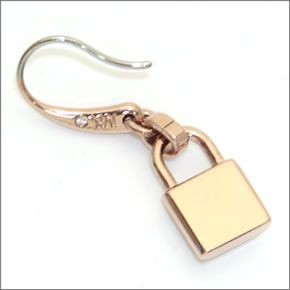 マイケルコース Rose Gold-Tone PadLock Earrings パドロック ドロップ ピアス MKJ3321791