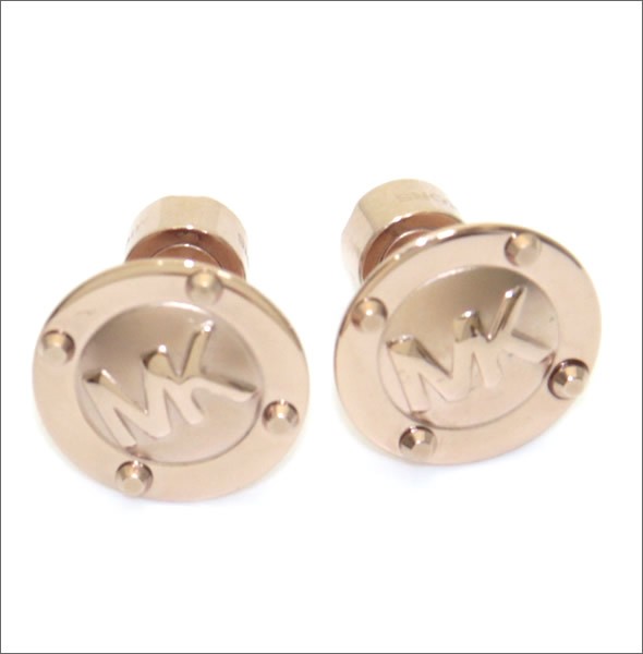 マイケルコース Logo Button Rose Gold-Tone Earrings スタッズ ロゴ ボタン ピアス MKJ2987791