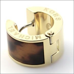 マイケルコース MKJ2364710 Tortoise and Gold-Tone Hug Earrings タートス ハギーフープ ピアス