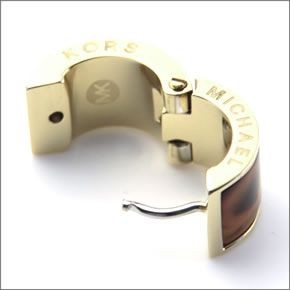 マイケルコース MKJ2364710 Tortoise and Gold-Tone Hug Earrings タートス ハギーフープ ピアス