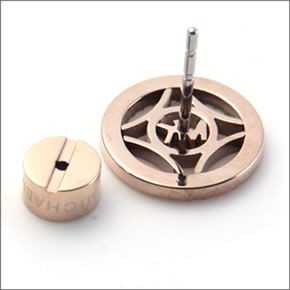 マイケルコース MKJ4274791 Pave Logo Rose Gold-Tone Open Stud Earrings パヴェ ロゴ カットアウト オープン ディスク ピアス