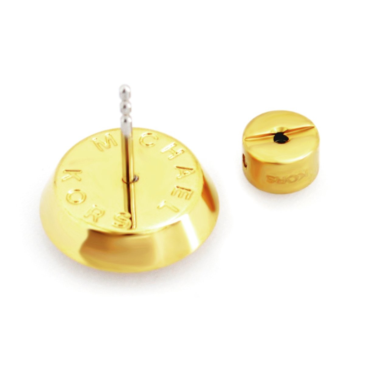 マイケルコース MICHAEL KORS MKJ2943710 Pave Gold-Tone and Tortoise Fulton Logo Stud Earrings パヴェ MKロゴ スタッド ピアス