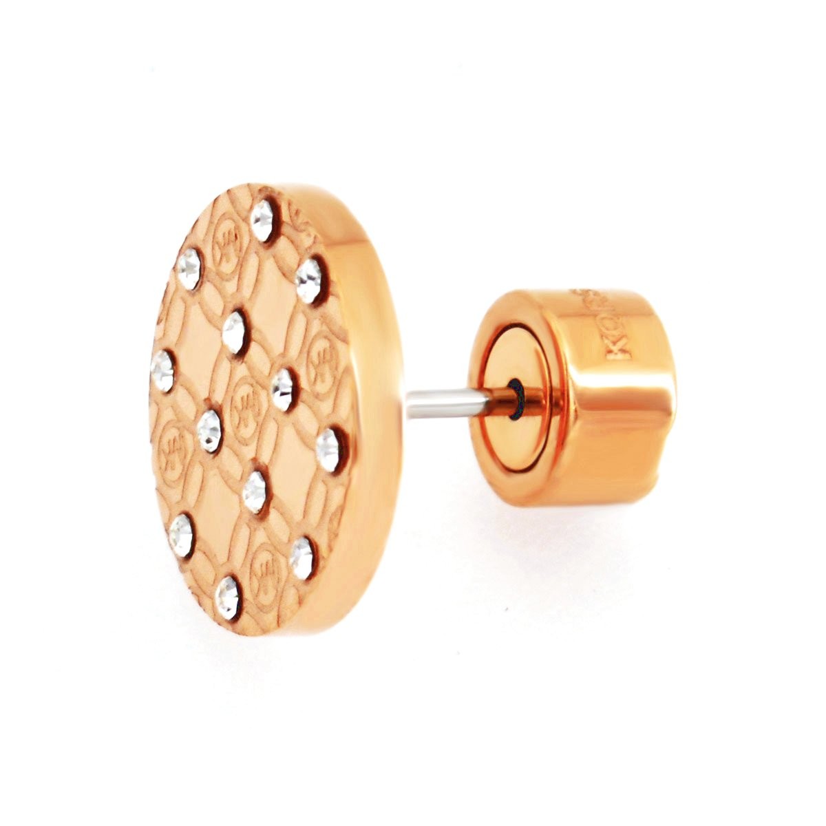 マイケルコース MICHAEL KORS MKJ4277791 Pave Rose Gold-Tone Heritage Etched Monogram Stud Earrings パヴェ モノグラム スタッド ピアス
