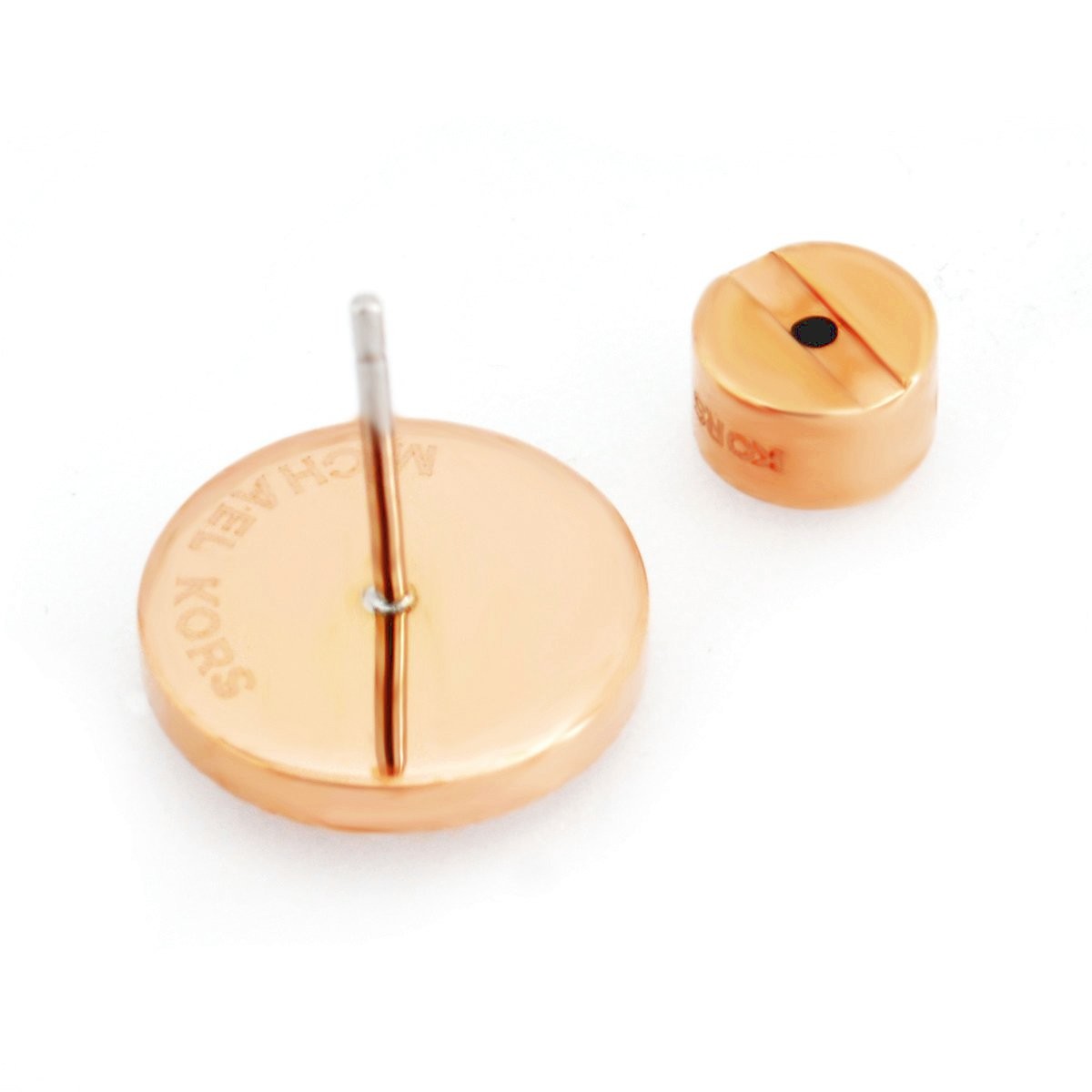 マイケルコース MICHAEL KORS MKJ4277791 Pave Rose Gold-Tone Heritage Etched Monogram Stud Earrings パヴェ モノグラム スタッド ピアス