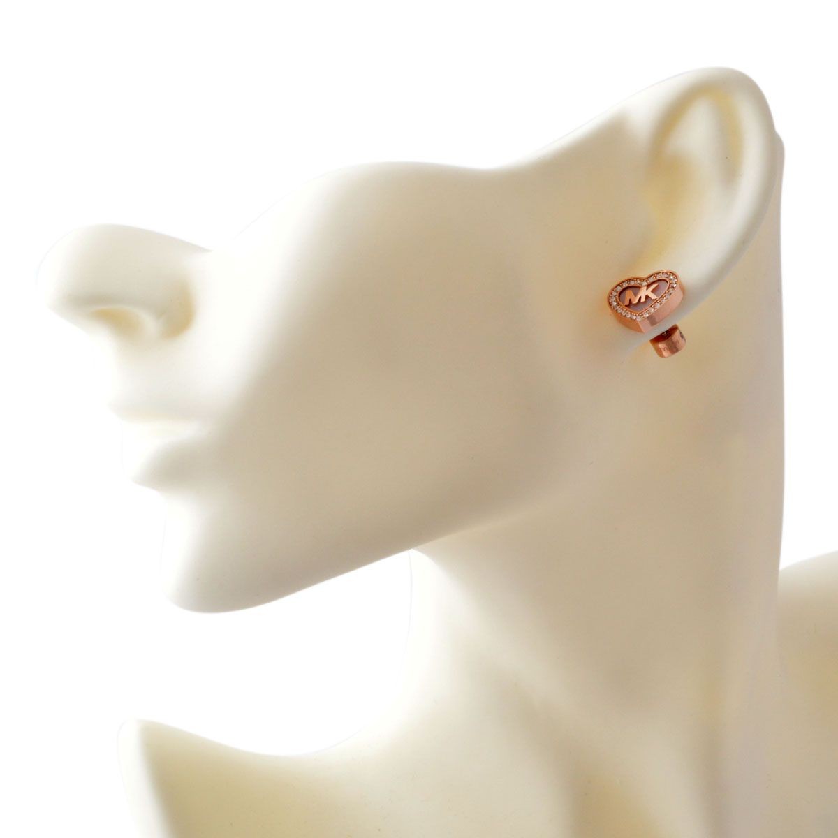 マイケルコース MICHAEL KORS MKJ5066791  パヴェ ハート MKロゴ スタッド ピアス