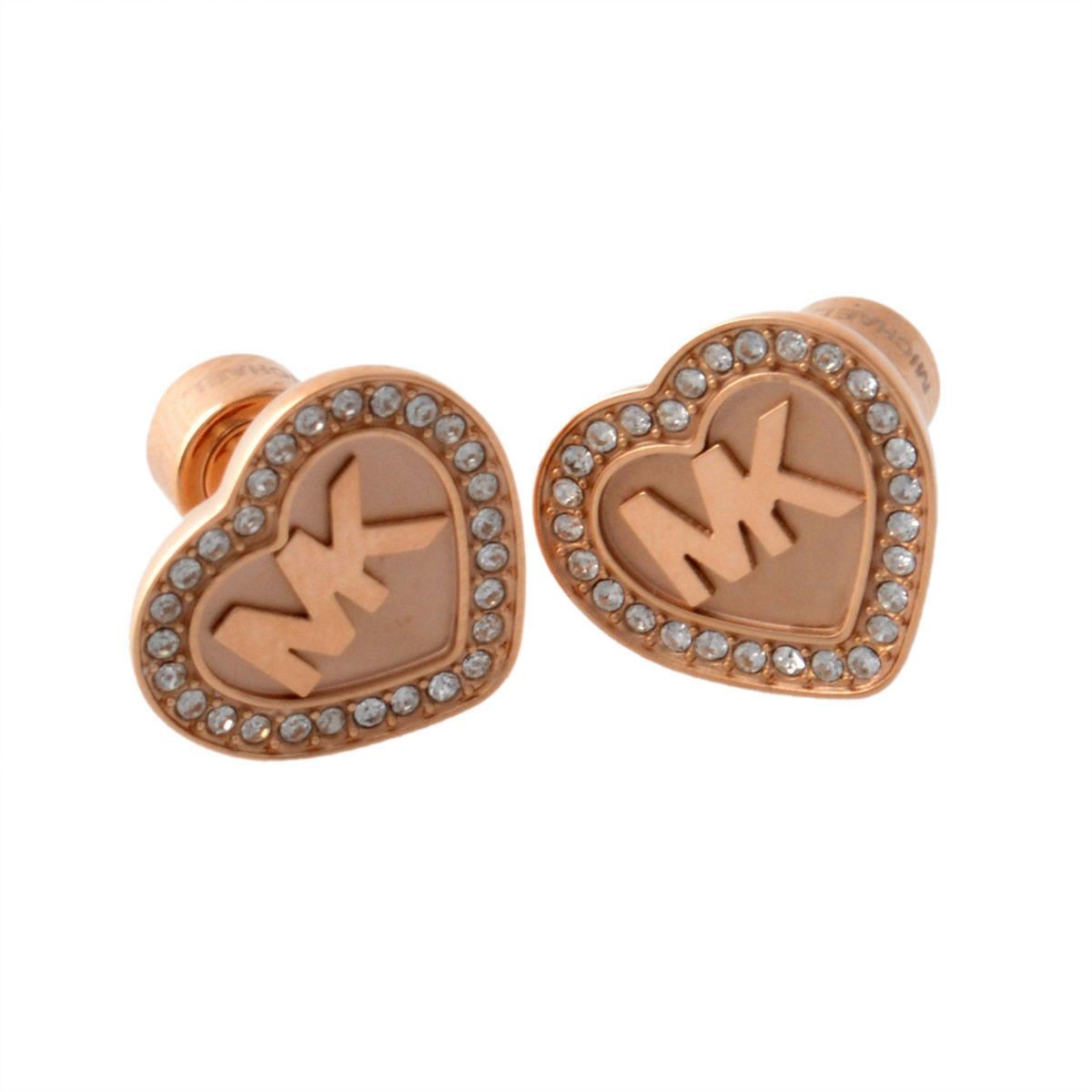 マイケルコース MICHAEL KORS MKJ6261791 Fulton Heart パヴェ ハート MKロゴ スタッド ピアス