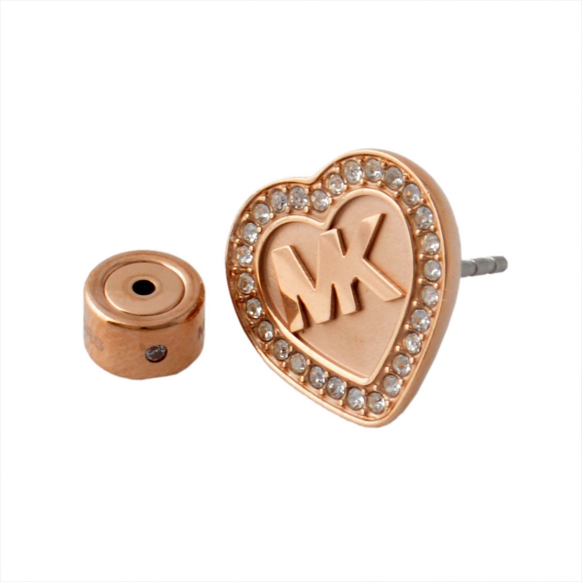 マイケルコース MICHAEL KORS MKJ6261791 Fulton Heart パヴェ ハート MKロゴ スタッド ピアス