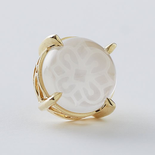 マレア リッチ Marea rich 17KJ-06 K10×ストーン シーグラス スタッド ピアス Natural SeaGlass Pierced Earrings