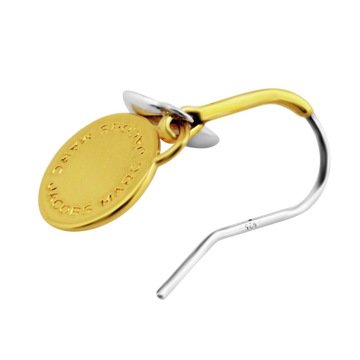 マークジェイコブス MARC JACOBS M0008536-716 Oro Multi Mixed Metal Logo Disc Earrings ロゴ ディスク ミックス メタル ピアス