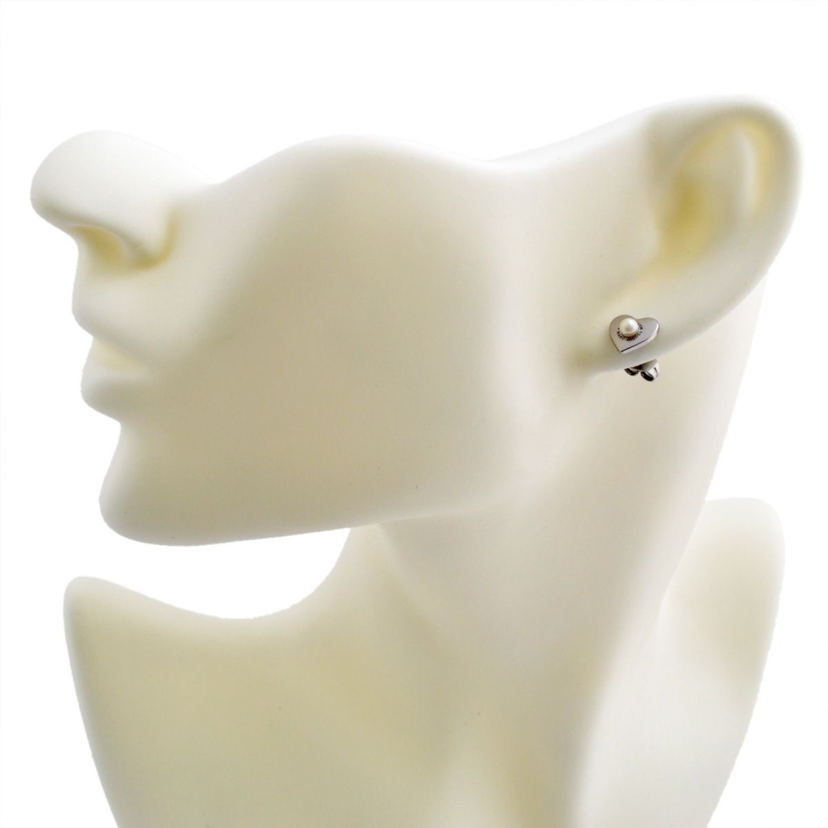 マークジェイコブス MARC JACOBS M0008660-066 Antique Silver Hearts Studs ロゴ パール ハート スタッド ピアス