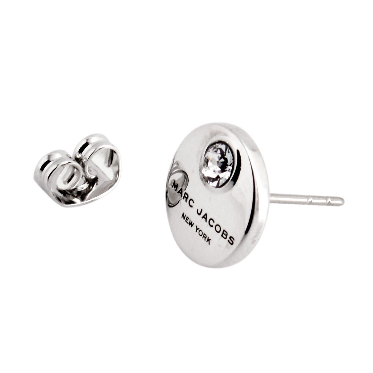 マークジェイコブス MARC JACOBS M0009098-169 Crystal/Silver MJ Coin Studs  コイン クリスタル スタッド ピアス