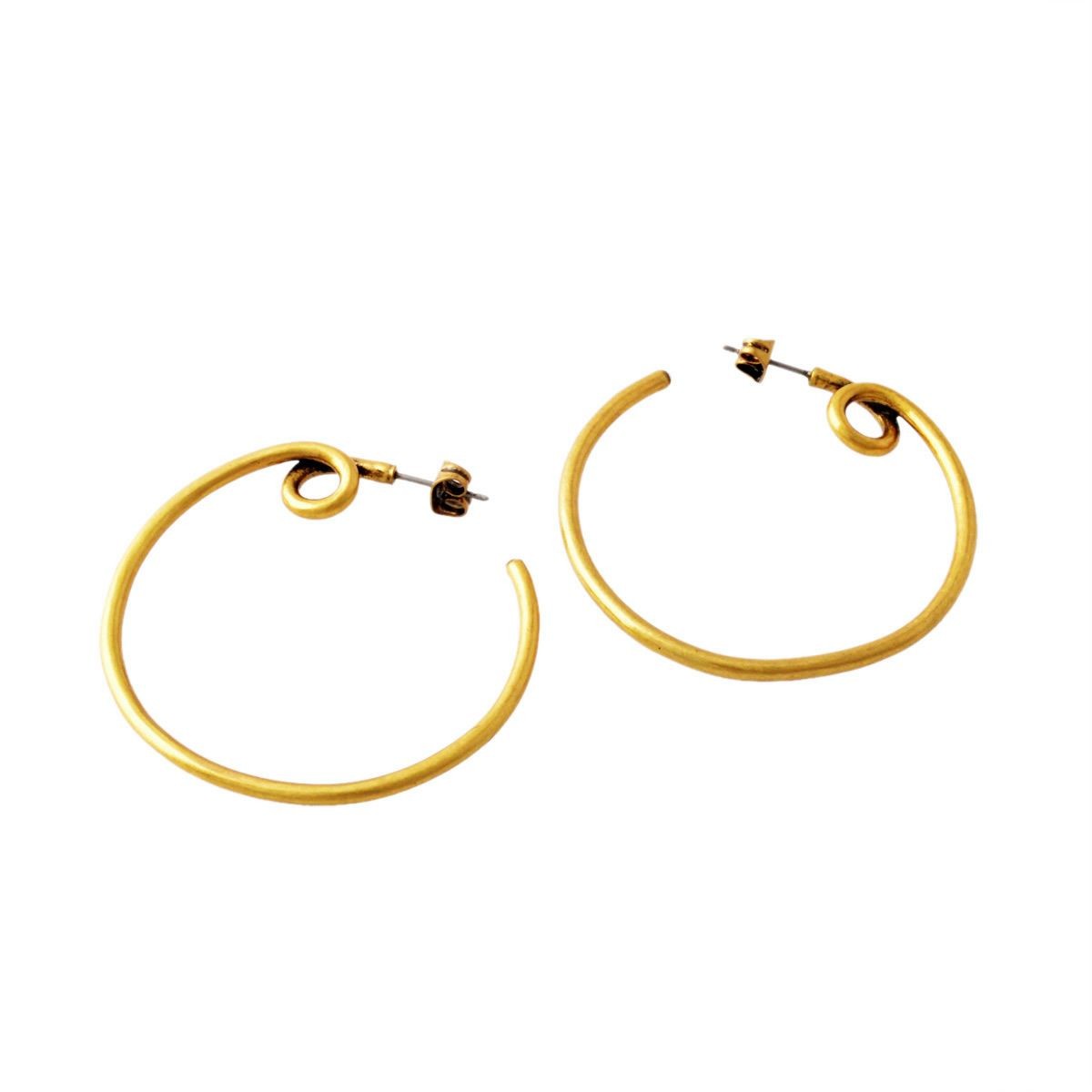 マークジェイコブス MARC JACOBS M0009713-795 Antique Gold ツイスト フープ ピアス Twisted Hoops