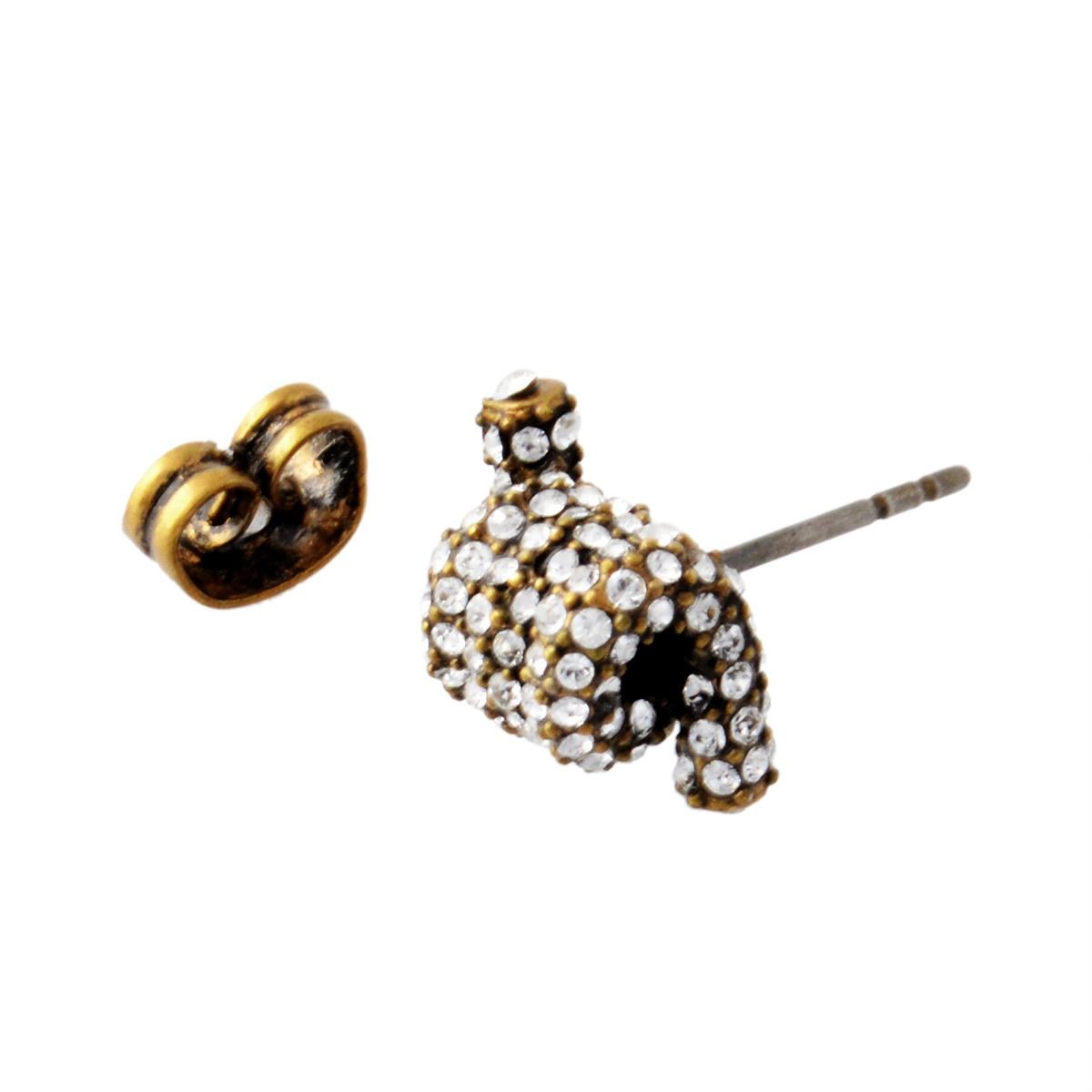 マークジェイコブス MARC JACOBS M0009729-992 Crystal/Antique Gold パヴェ ツイスト ピアス Pave Twisted Studs