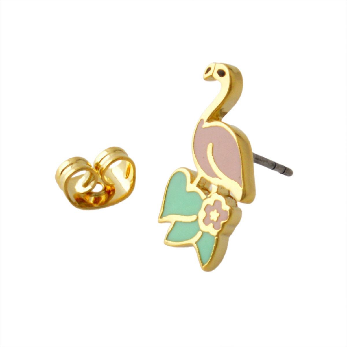 マークジェイコブス MARC JACOBS M0010634-651 Pink Multi フラミンゴモチーフ スタッド ピアス 鳥バード Charms Paradise Flamingo Studs