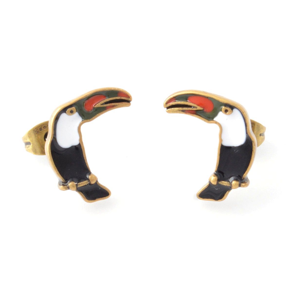 マークジェイコブス MARC JACOBS M0010471-002 Black Multi  オウムモチーフ スタッド ピアス 鳥バード Charms Paradise Parrot Studs