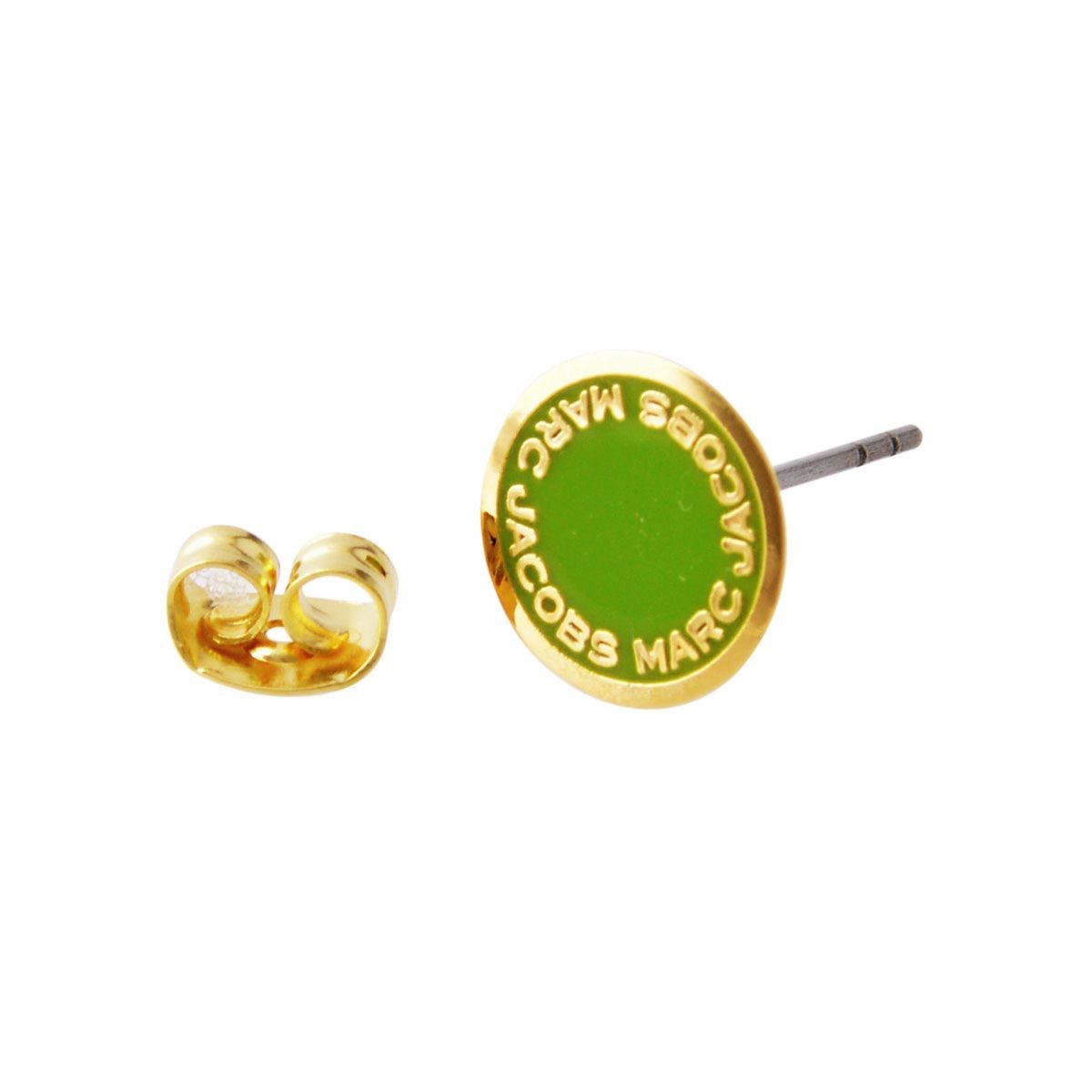 マークジェイコブス MARC JACOBS M0008544-300 Green ロゴ ディスク エナメル スタッド ピアス Logo Disc Enamel Studs